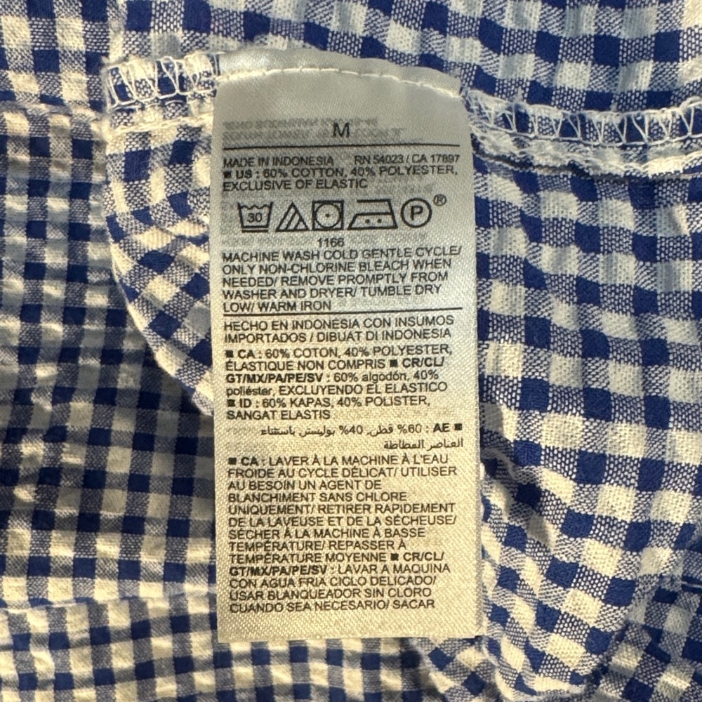 Blue and White Gingham Dress - Picture 3 of 9